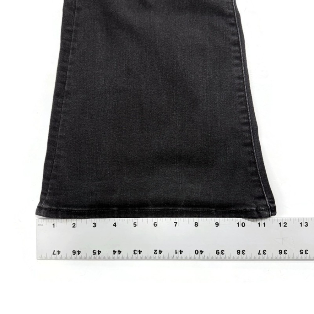American Eagle Black High Waisted Button Fly Flare Jeans Next Level Stretch‎ 14R - Picture 10 of 10